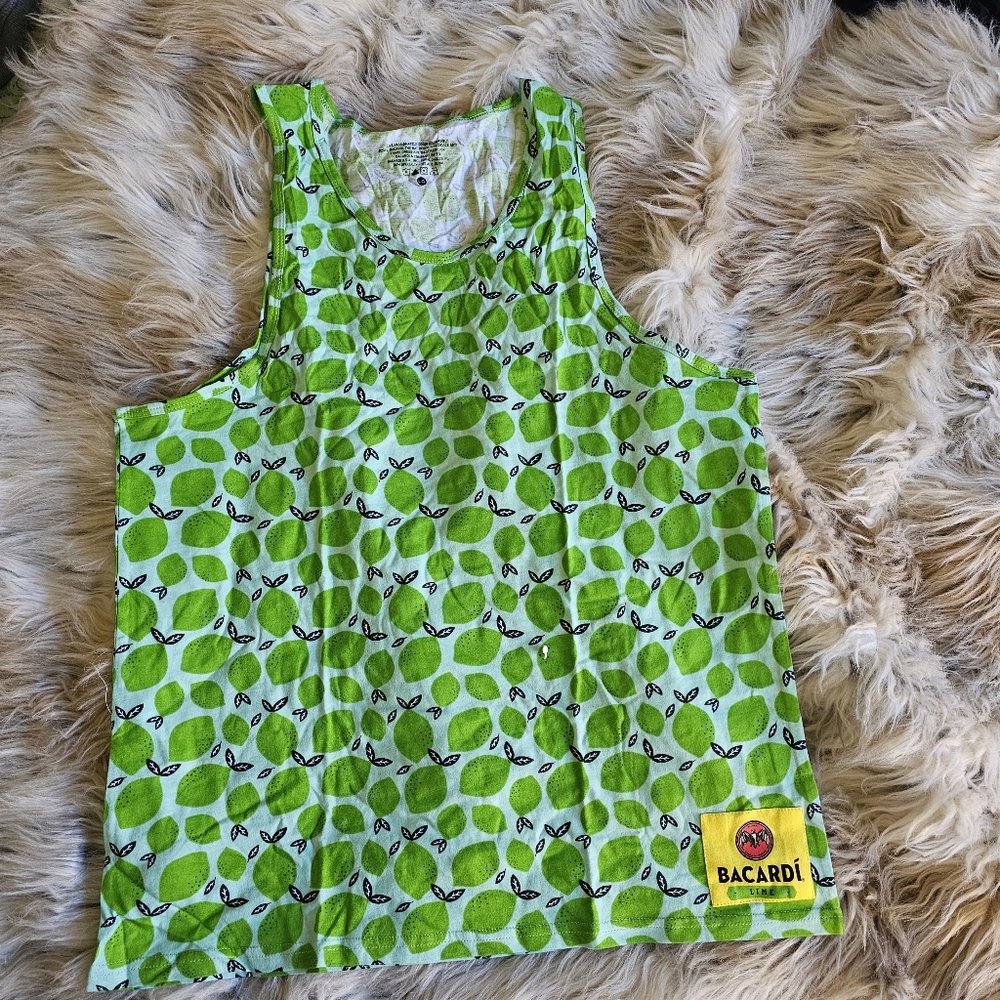 NWOT Bacardi Lime Green Tank Top